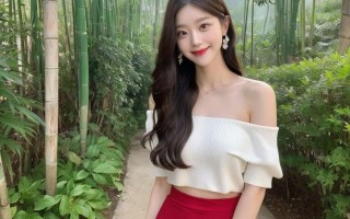 白色上衣搭配红色短裙 不失女性特有的柔美和娇媚